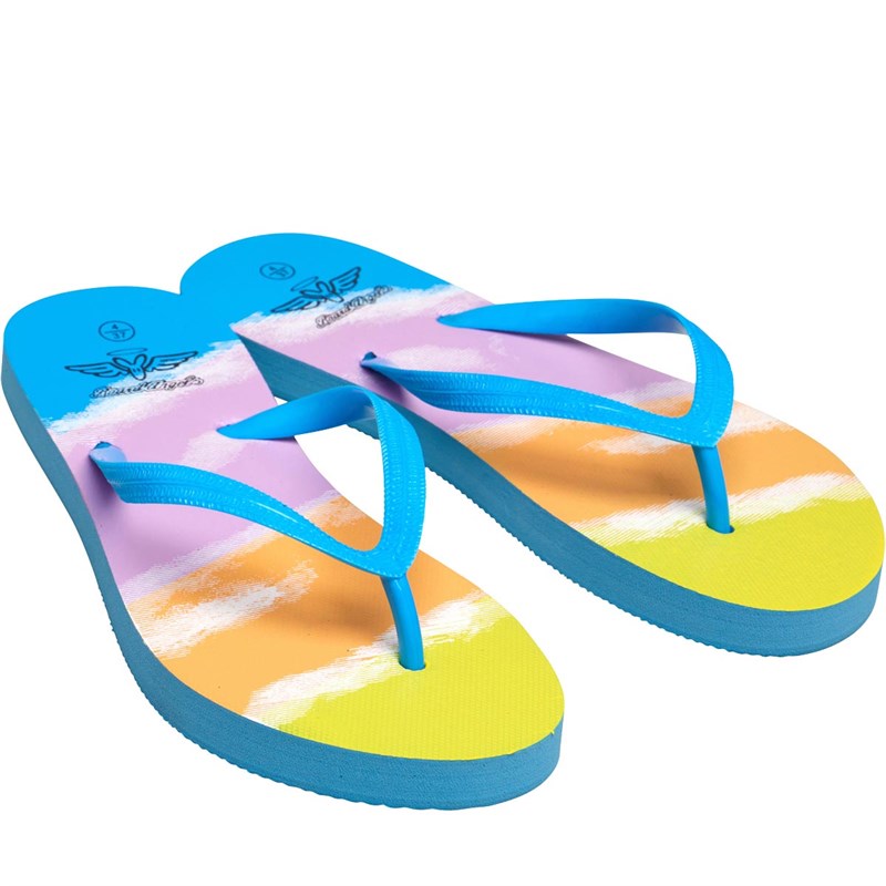 womens teal flip flops
