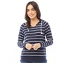 Board Angels Womens Striped Hoodie Navy/white