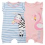 Board Angels Infant Two Pack Rompers Blue/Pink