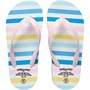Board Angels Junior Pastel Stripe Flip Flops White/Multi