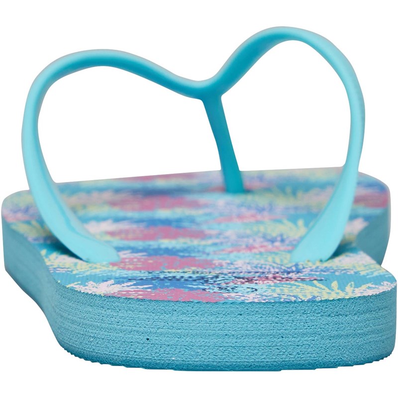Board Angels Womens Printed Flip Flops Aqua