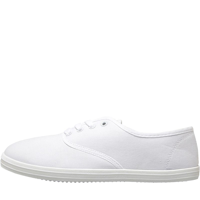 Board Angels Womens Canvas Pumps White