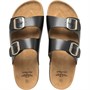 Board Angels Womens Double Strap Slider Sandals Black
