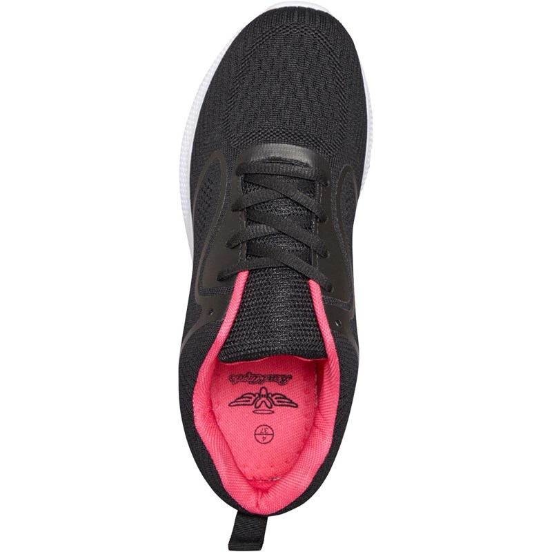 Board Angels Womens Trainers Black/Fuchsia Pink