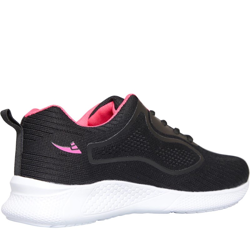 Board Angels Womens Trainers Black/Fuchsia Pink