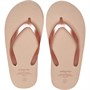 Board Angels Junior Girls Plain Flip Flops With Metallic Thong Rose Gold