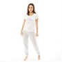 Board Angels Womens Pyjama Set White/Grey