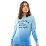 Board Angels Womens Dip Dye Crew Neck Sweatshirt Blue