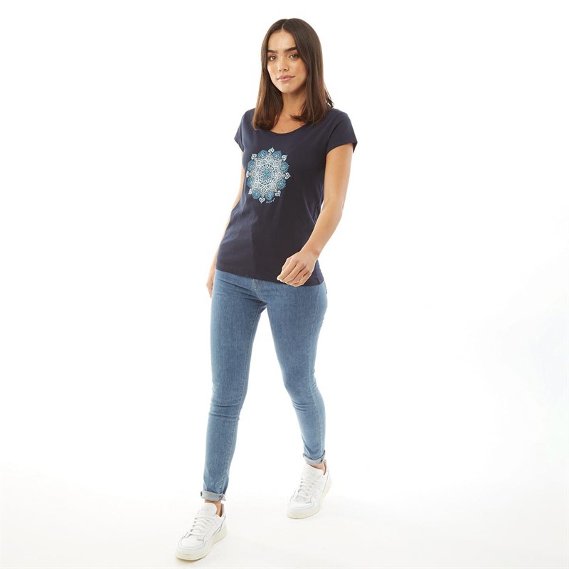 Board Angels Damer T-shirts Marineblå
