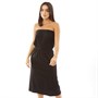 Board Angels Womens Midi Boob Tube Dress Black