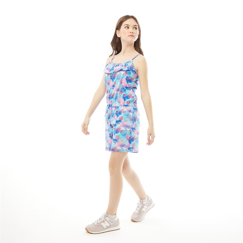 Board Angels Junior Fruit Print Playsuit Blue/Pink