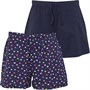 Board Angels Girls Print/Plain Two Pack Shorts Navy