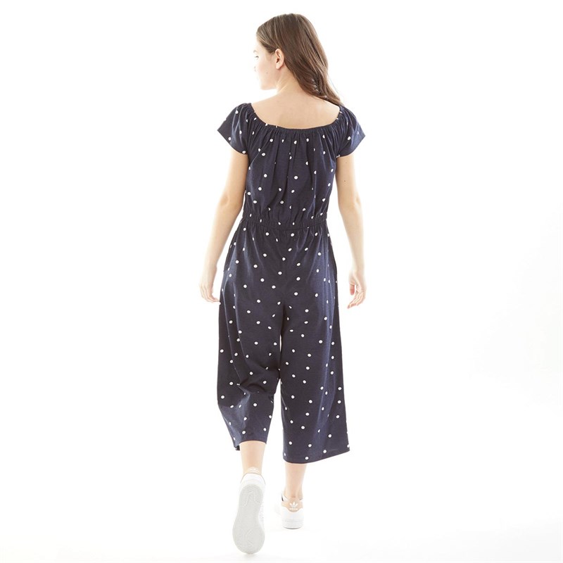 Board Angels Junior Spot Print Jumpsuit Navy/White