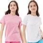 Board Angels Junior Two Pack T-Shirts White/Pink