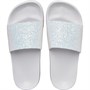 Board Angels Womens Glitter Sliders White/Silver