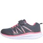 Board Angels Junior Velcro Trainers Charcoal/Pink
