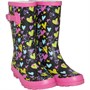 Board Angels Bottes en Caoutchouc Heart Print Fille Rose