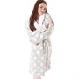 Board Angels Robes de Chambre Heart Print Wellspft Robe Fille Gris pâle