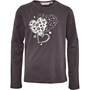 Board Angels Junior Heart Long Sleeve Top Magnet Grey