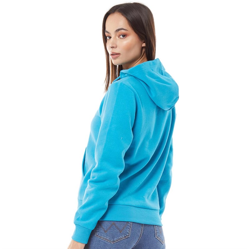 Board Angels Womens Heart Print Hoodie Blue