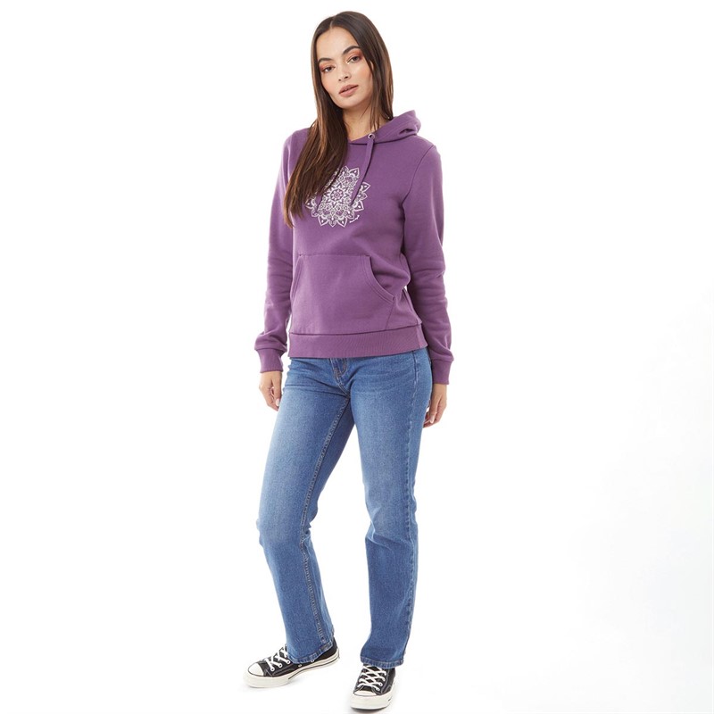 Board Angels Womens Mandala Hoodie Purple