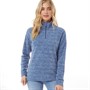 Board Angels Womens 1/4 Zip Fleece Top Blue