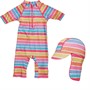 Board Angels Infant Girls Sun Suit And Hat Multi