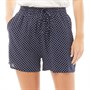 Board Angels Womens Ladies Printed Viscose Shorts Navy