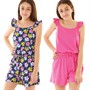 Board Angels Kids Two Pack Playsuits Pink/Multi