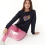 Board Angels Girls Crew Neck Tunic And Leggings Set Navy/Pink