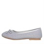 Board Angels Girls Glitter Ballerina Shoes Silver