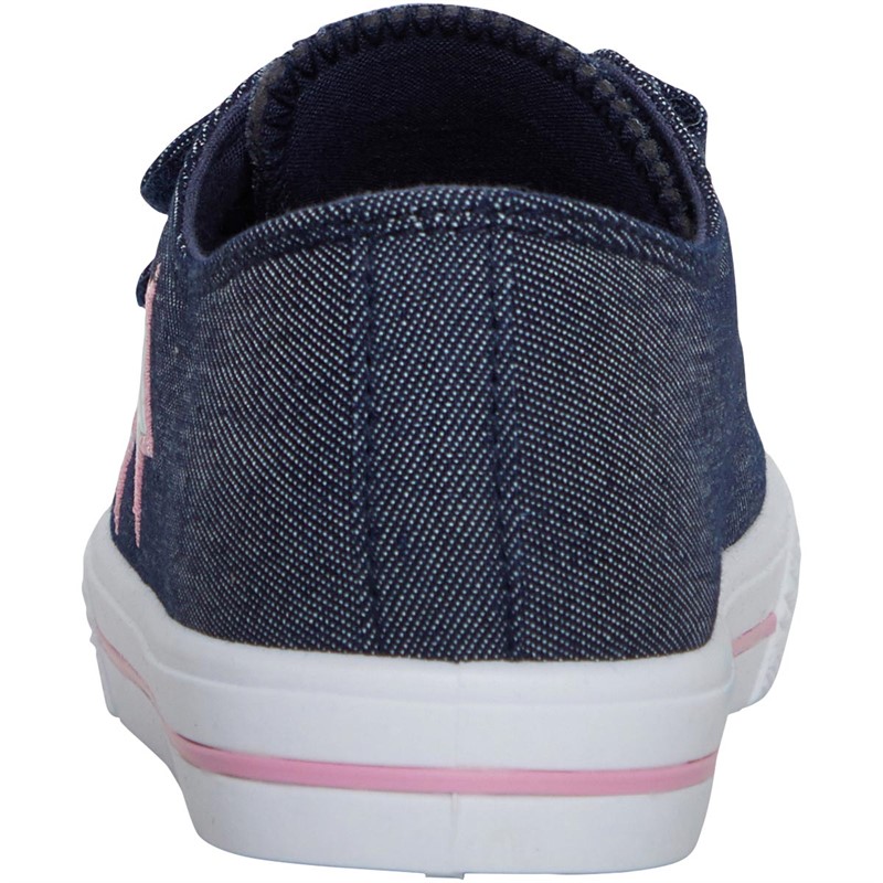 Board Angels Junior Girls Velcro Pumps Denim