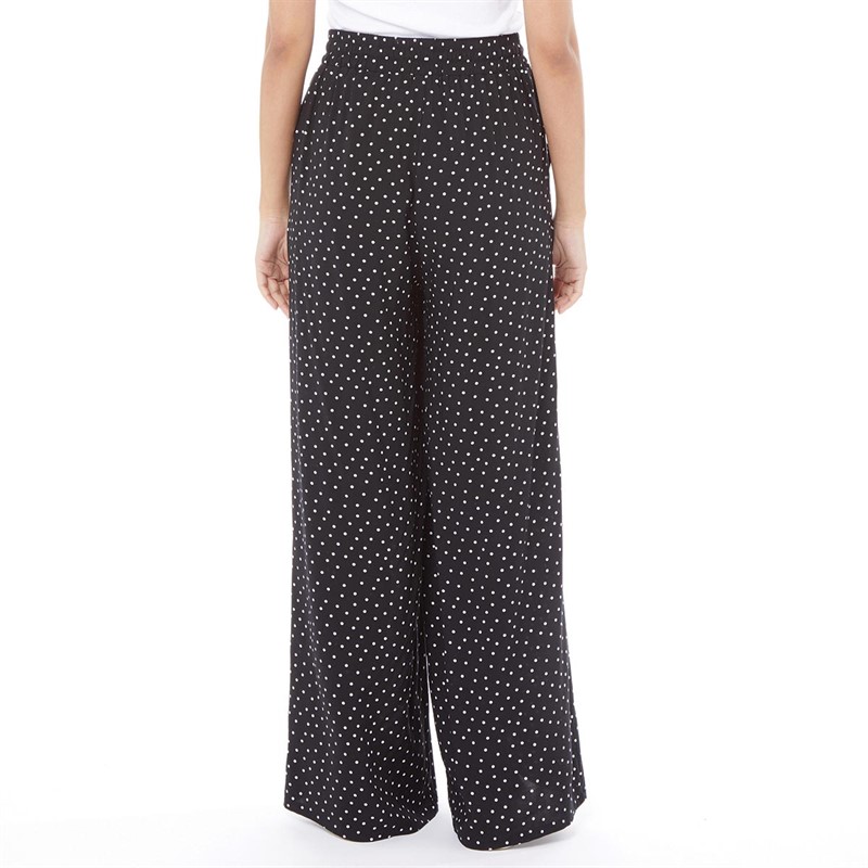 Buy Board Angels Womens Viscose Printed Trousers Black/White Polka Dot