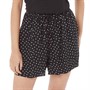 Board Angels Womens Viscose Printed Shorts Black/White Polka Dot