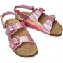 Board Angels Girls Double Strap Sandal Pink Metallic