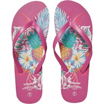 Board Angels Womens Printed Flip Flops Pink/Multi