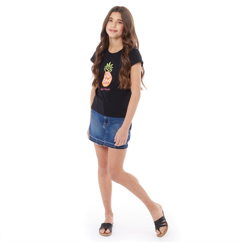 Board Angels Girls Saffron T-Shirt Black