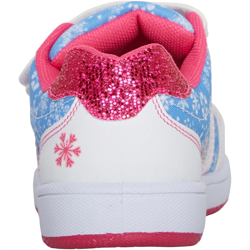 Board Angels Junior Girls Velcro Pumps White/Blue/Pink