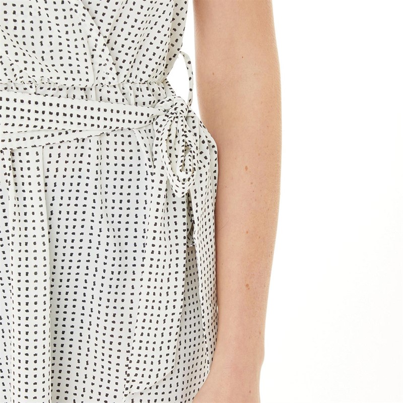 Board Angels Womens Pattern Tie Dress White