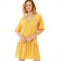 Board Angels Womens Tiered Floaty Dress Mid Yellow