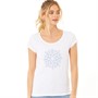 Board Angels Womens Mandala Print T-Shirt White