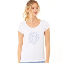 Board Angels Womens Mandala Print T-Shirt White