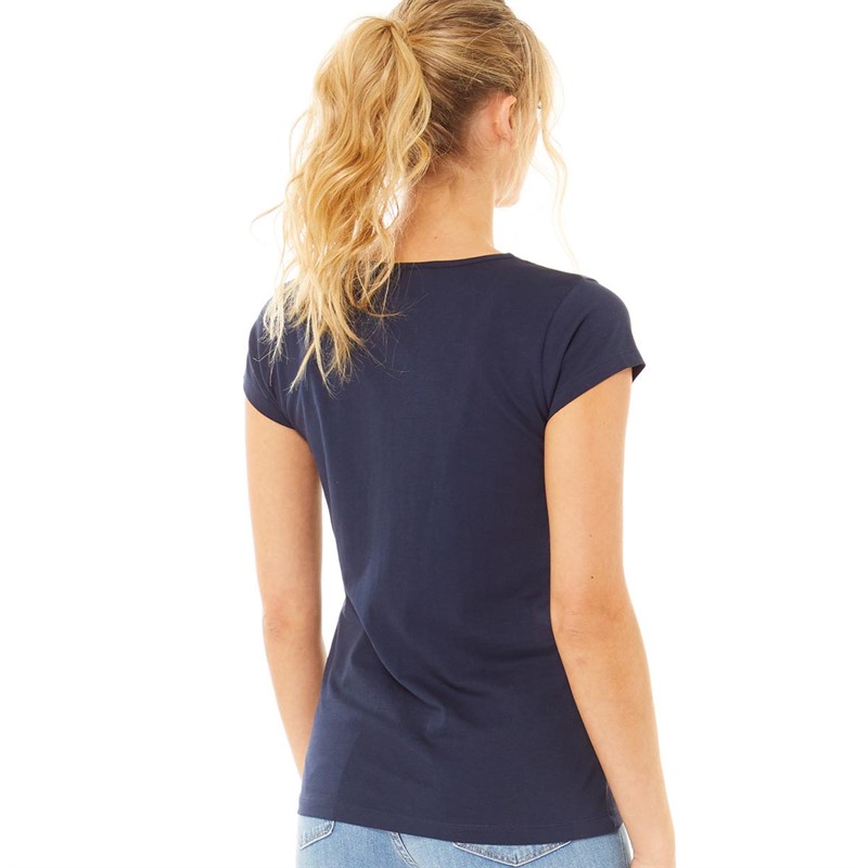 Board Angels Womens Mandala Print T-Shirt Navy