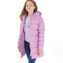 Board Angels Girls Longline Hooded Puffer Mauve