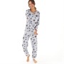 Board Angels Womens Long Sleeve Leopard Star Pyjama Set Multi