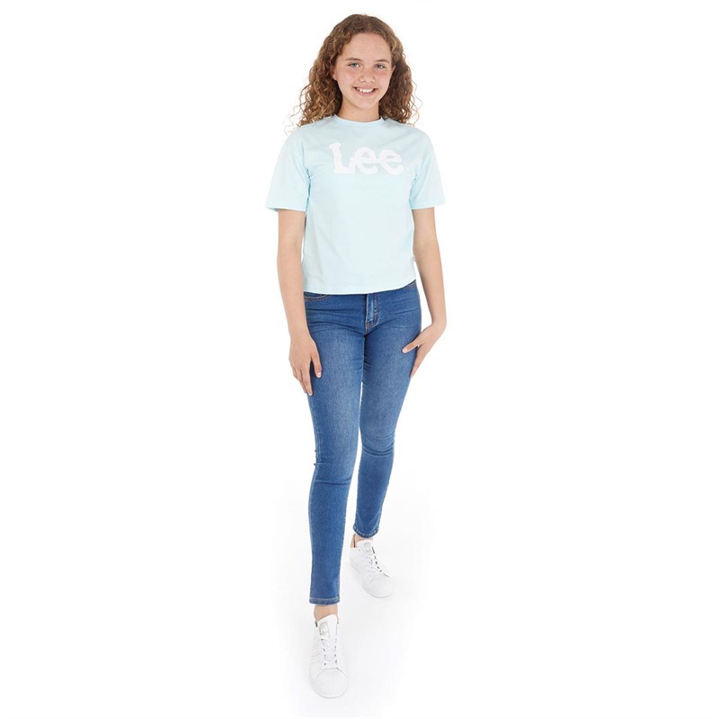Board Angels Girls Skinny Fit Denim Jeans Mid Blue Wash