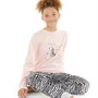 Board Angels Girls Long Sleeved Zebra Pyjama Set Pink