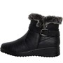 Board Angels Womens Faux Fur Trim Boots Black