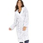 Board Angels Womens Leopard AOP Wellsoft Robe Grey
