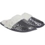Board Angels Womens Leopard Foil Print Mule Slipper Grey